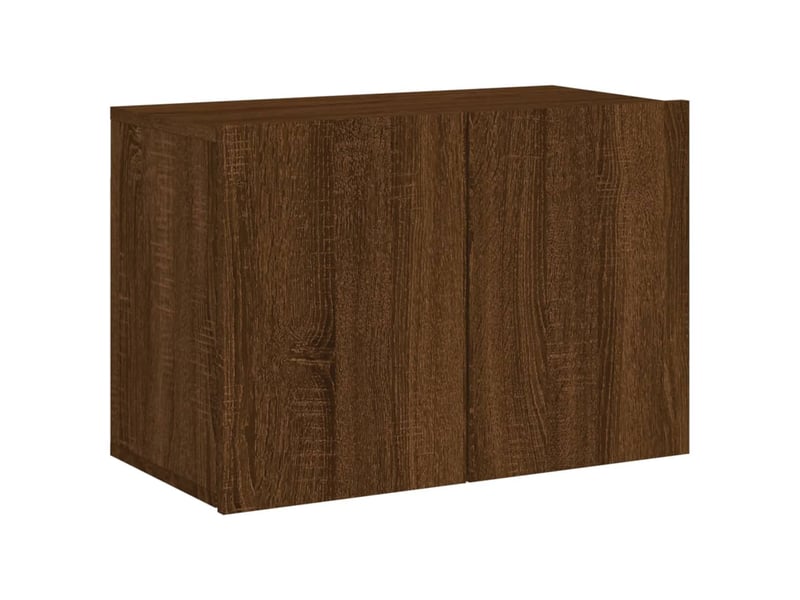  Meuble tv - banc tv - meuble de rangement mural chêne marron 60x30x41 cm  - Conforama A