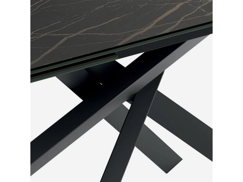  Table extensible en céramique et métal 160240x90 axis - noir  - Conforama C