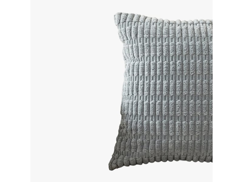  Coussin carré en tissu gris 43x43 cm  - Conforama C