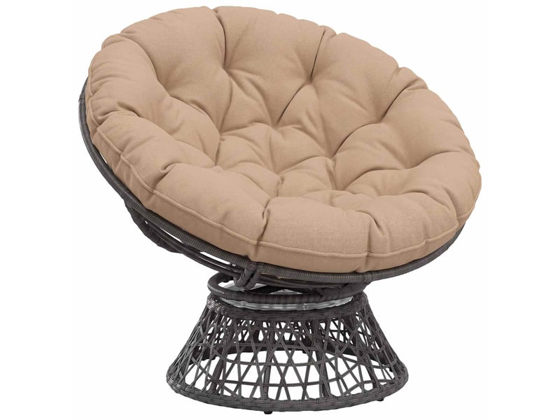 Coussin de chaise suspendue, coussin d'assise vianen 100 % polyester sable cf54294 - Conforama C