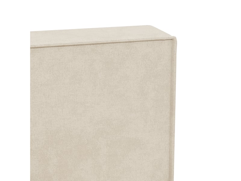  Lit coffre enfant 120 × 200 cm en chenille beige avec sommier relevable Fay Lum - Conforama W