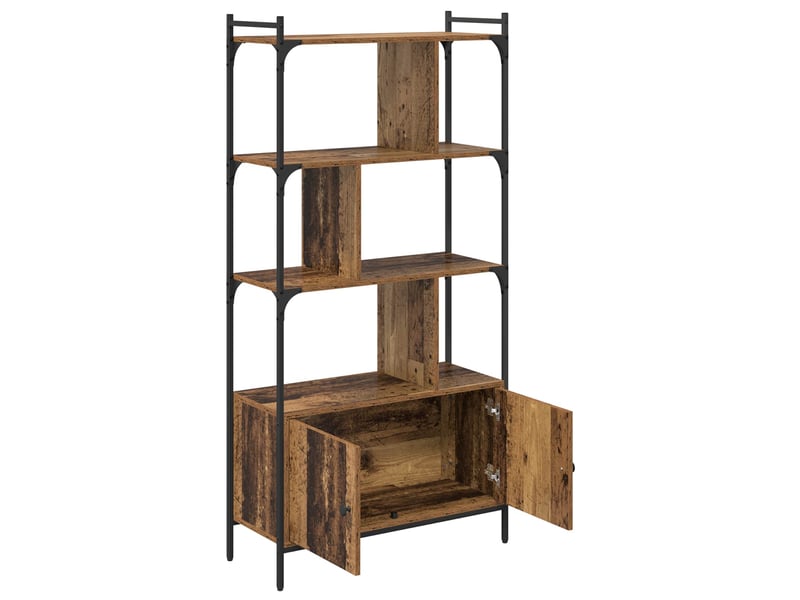  Bibliothèque 6 niveaux, armoire à livres 76,5 x 30 x 154,5 cm bois d'ingénierie shl4556  - Conforama E