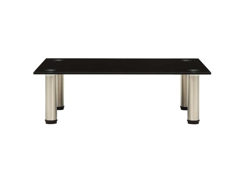  Meuble tv - tv stand black 60x35x17 cm tempered glass  - Conforama A