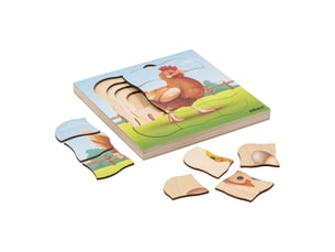 Educo à la ferme - la poule pousse — 31 pièces de puzzle