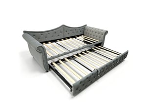 Lit gigogne 2x90x200 cm MAISENTIEL   coloris gris