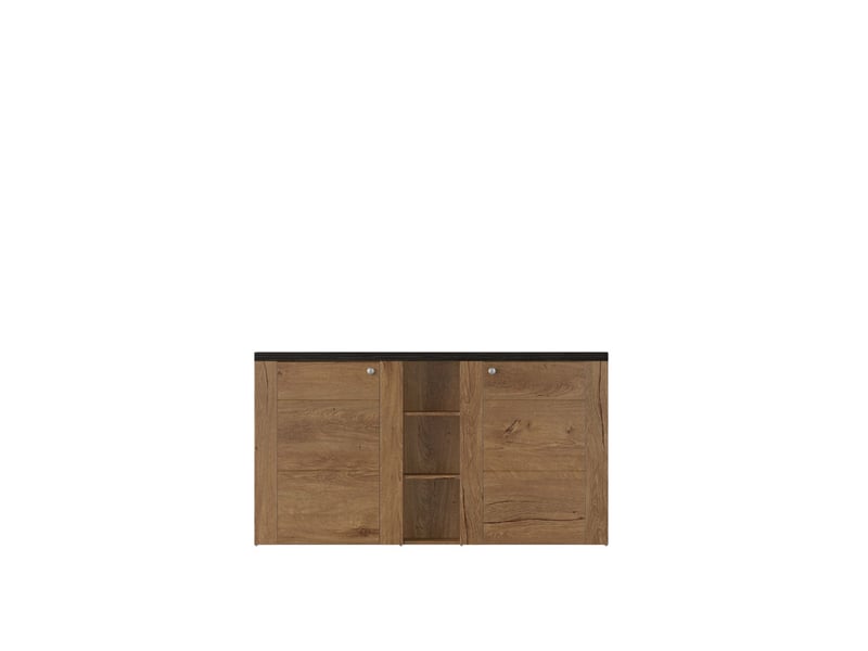  Buffet voltia avec 2 portes et 3 niches - noir bois VOLTIA - Conforama C