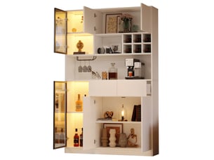 Vitrine coloris blanc <strong>DESMIU</strong> <strong></strong> - 120 cmx200 cm