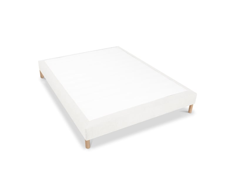  Sommier tapissier tissu sisal - blanc - 160x200 3SO0205181620.C25 - Conforama B