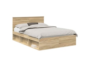 Lit 2 places 140x190 cm    coloris marron