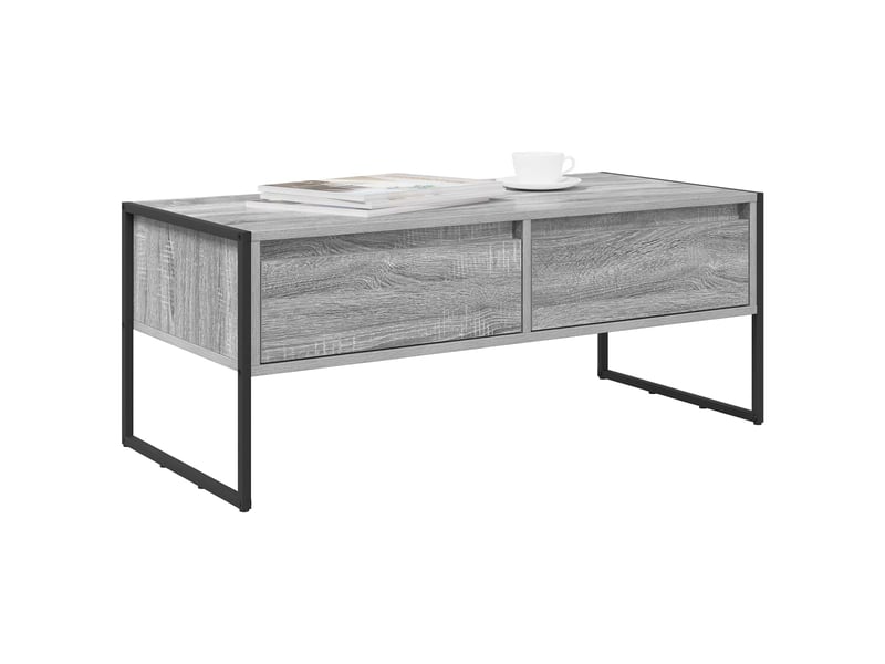  Table basse - table de salon - table à thé gris sonoma 100 x 46 x 40 cm bois d'ingénierie  - Conforama C