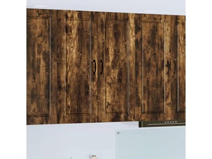 Meuble mural de cuisine, armoire de cuisine chêne fumé 80x31x100cm shl4908