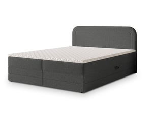 Lit avec rangement 180x200 cm <strong>MASSENO</strong>  <strong></strong> coloris gris