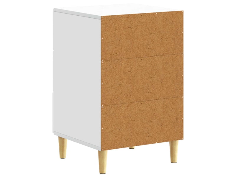  Table de chevet - cabinet de chevet - table de nuit blanc 43 x 39,5 x 66,5 cm bois d'ingénierie  - Conforama E