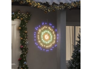 Étoile rayonnante de noël 140 led 8 pcs multicolore 17 cm