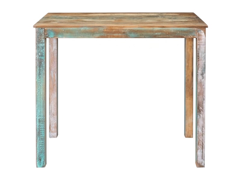  Vidaxl table de bar 110 x 55 x 100 cm bois massif recyclé multicolore  - Conforama B