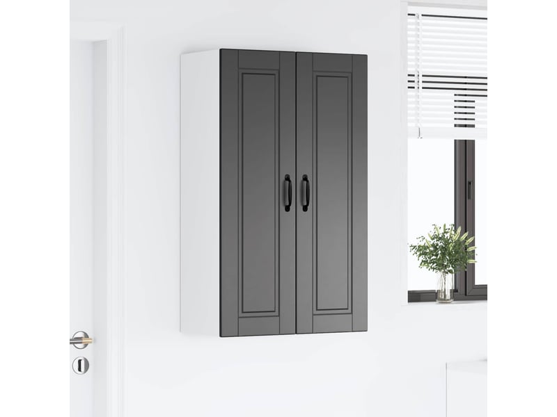 Meuble mural de cuisine, armoire de cuisine noir 60x31x100cm bois d'ingénierie shl3576 - Conforama D