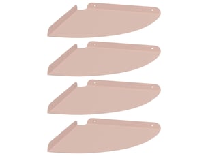 Lot de 4 étagères flottantes d'angle, étagères murales rose 30 x 30 x 2 cm cf41678