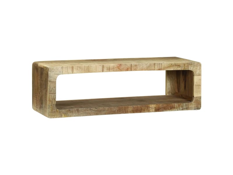 Meuble tv moderne minimaliste rangement 80 x 30 x 25 cm en bois de manguier marron 02_0058072  - Conforama B