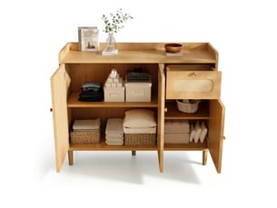Buffet 3 porte(s) 1 tiroir(s) DESMIU - 120 cm coloris bois clair