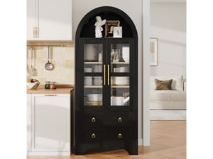 Vitrine coloris noir Morn Vibe - 76.2 cmx180 cm