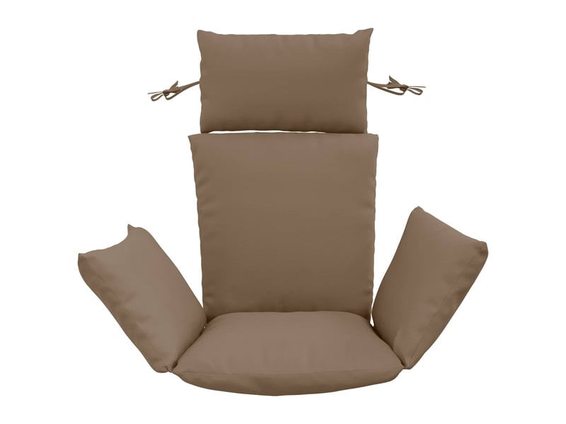 Coussin pour balançoire de chaise d'œuf, coussin d'intérieur et d'extérieur adirondack putten 100 % polyester taupe cf50078 - Conforama C