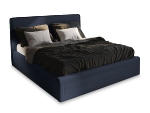 Lit coffre 160x200 cm <strong>MASSENO</strong>  <strong></strong> coloris bleu