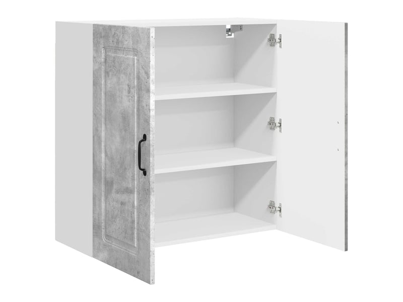  Meuble mural de cuisine | armoire de cuisine gris béton 80x31x80cm shl5479  - Conforama E