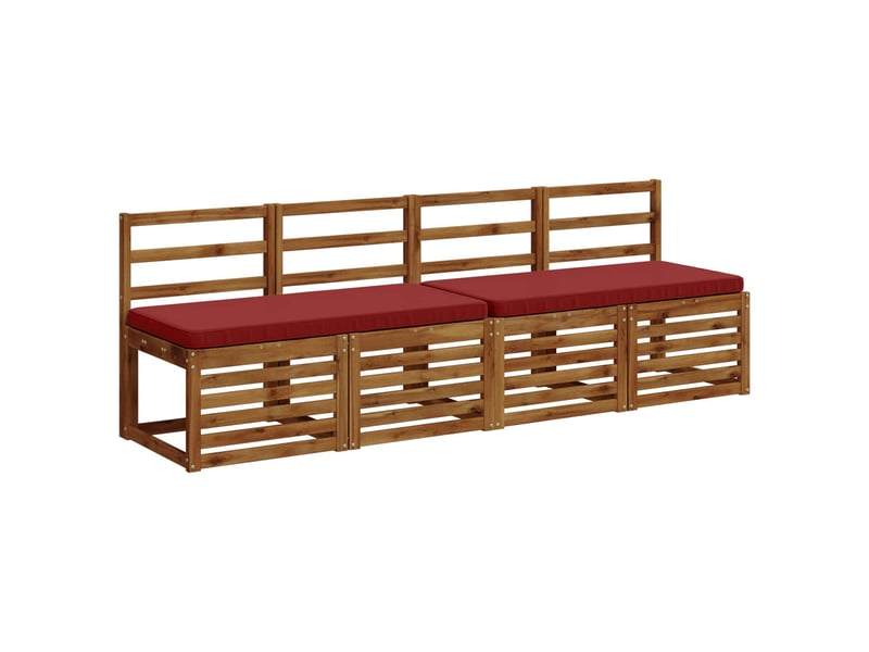  Lot de 2 coussins de banc, coussins d'assise vught 100 % polyester bordeaux cf57925  - Conforama C