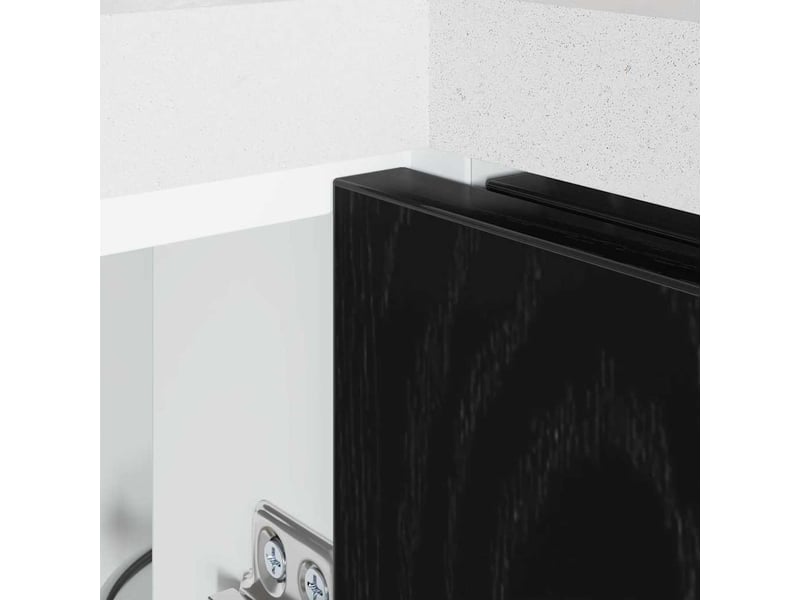  Meuble de cuisine d'angle chêne noir 86x46x81,5cm  - Conforama D