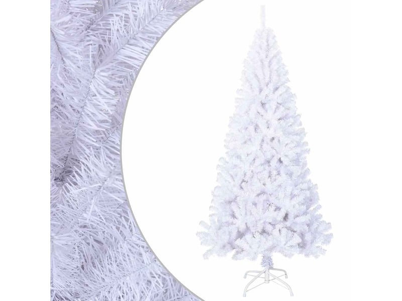  Sapin de noël - arbre de noël artificiel avec branches épaisses blanc 180cm pvc  - Conforama B