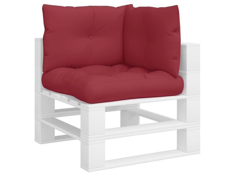  Lot de 3 coussins de palette, coussins de canapé rouge bordeaux tissu cf59703  - Conforama C