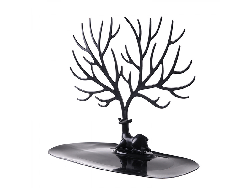  Support arbre de bijoux porte-organisateur de bijoux collier forme de bois, bracelet, boucles d'oreilles, présentoir pendentif support de bijoux  - Conforama A