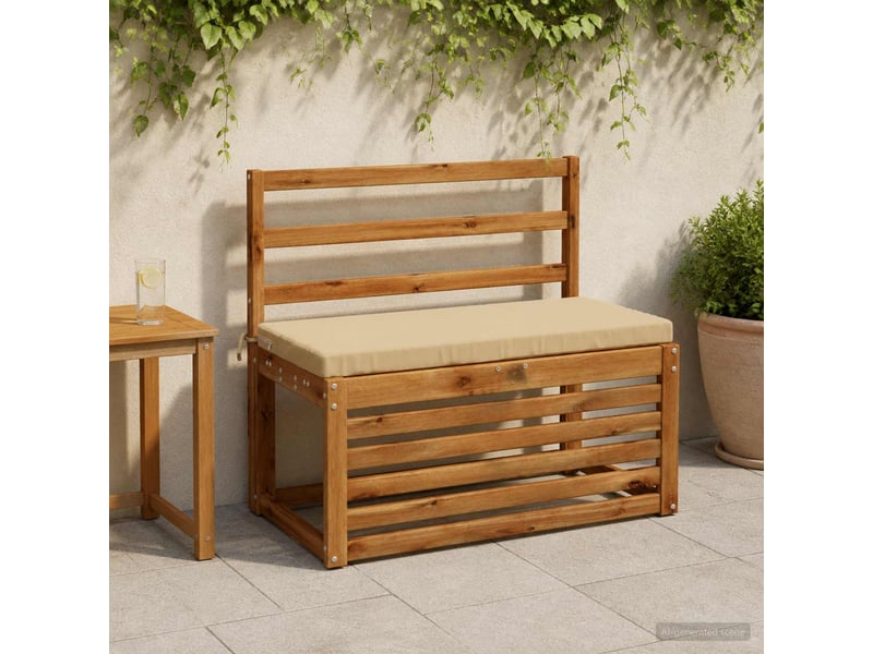 Lot de 2 coussins de banc, coussins d'assise soest 100 % polyester beige cf57018 - Conforama B