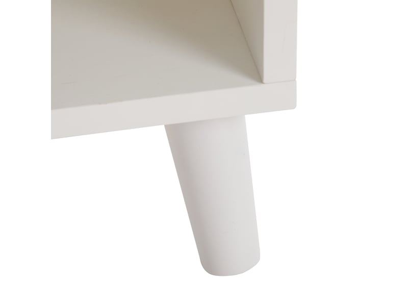  Meuble à chaussures 90x35x99 cm, armoire de rangement blanche avec étagères modulables, design contemporain pour entrée ou salon, poids 35,2 kg  - Conforama E