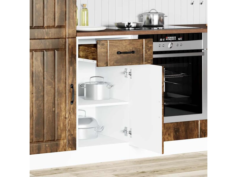  Meuble de rangement, armoire de cuisine lucca chêne fumé bois ingénierie shl1322  - Conforama A