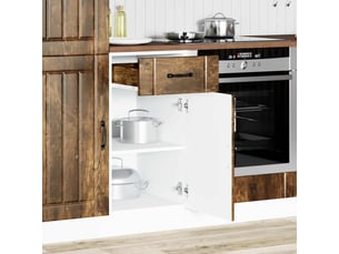 Meuble de rangement, armoire de cuisine lucca chêne fumé bois ingénierie shl1322