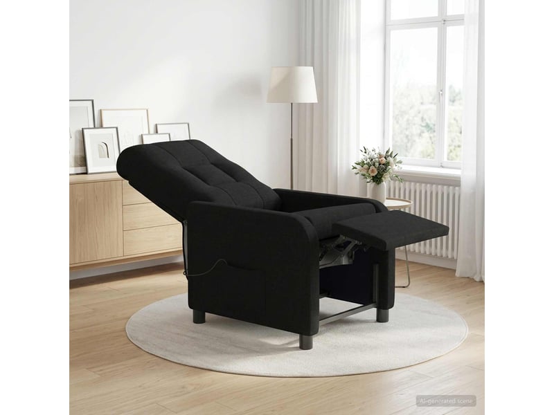  Vidaxl fauteuil de massage inclinable noir tissu  - Conforama B