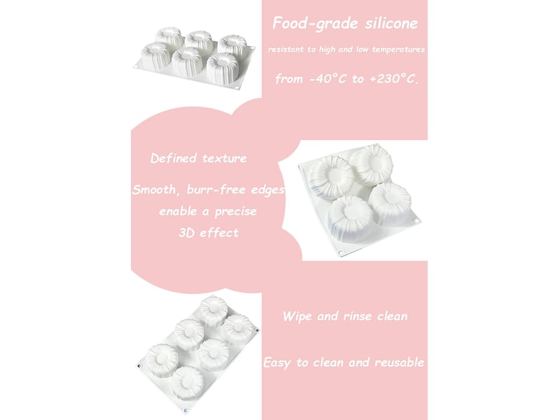  Set de moules à gâteau en silicone 3d fraise et framboise - moules à dessert flexibles pour mousse, brownies, gelée, glaces et sucreries (blanc)  - Conforama D