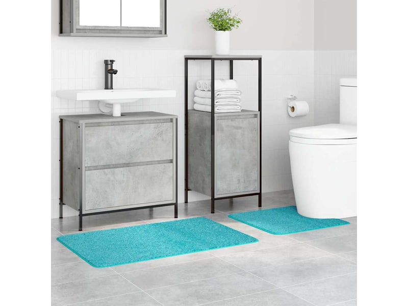 Ensemble de tapis de bain antidérapants 2 pc turquoise pp cf64748 - Conforama C
