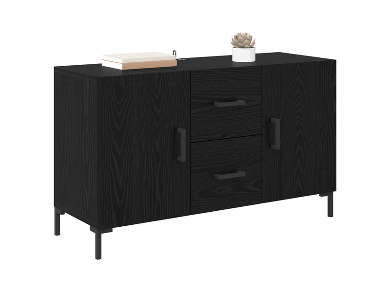  Buffet - bahut - meuble de rangement chêne noir 100 x 36 x 60 cm bois d'ingénierie  - Conforama C
