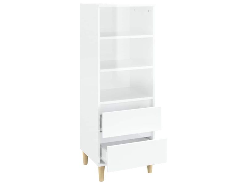  Buffet haut - bahut - meuble de rangement blanc 40x36x110 cm bois d'ingénierie  - Conforama D
