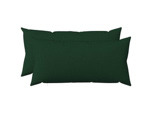 Lot de 2 coussins avec oreiller, coussins décoratifs heerlen vert foncé tissu cf50365