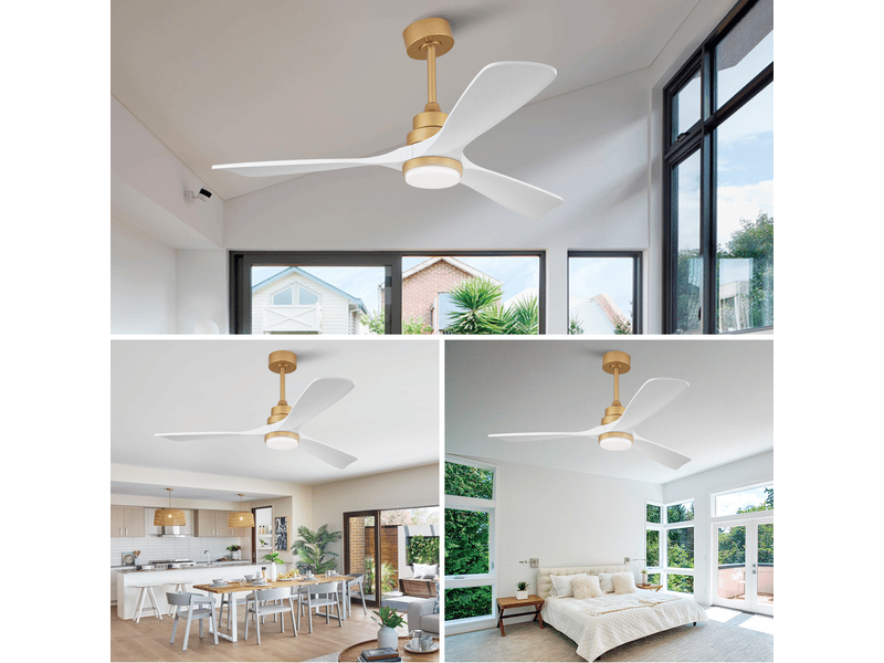  Ventilateur de plafond de 132 cm (52 ​​pouces) avec lumières, télécommande et fonction de gradation  - Conforama E