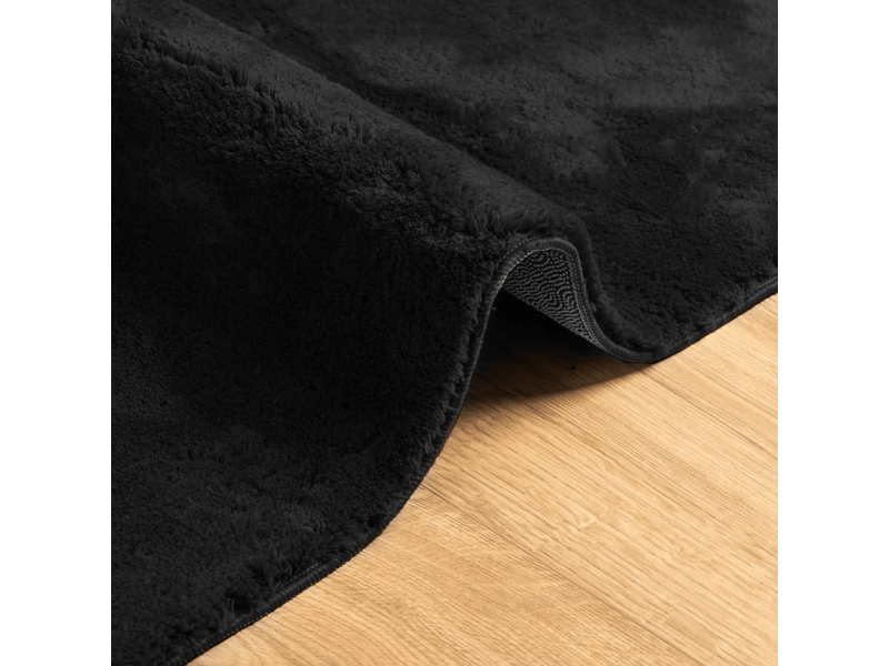  Tapis à poils courts doux et lavable noir 80x150 cm - comfortxl 375109 - Conforama E