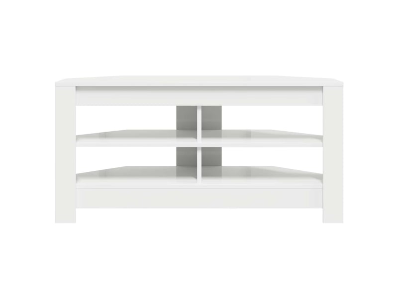  Meuble tv d'angle moderne 102x41x50 cm blanc bois d'ingénierie  - Conforama E