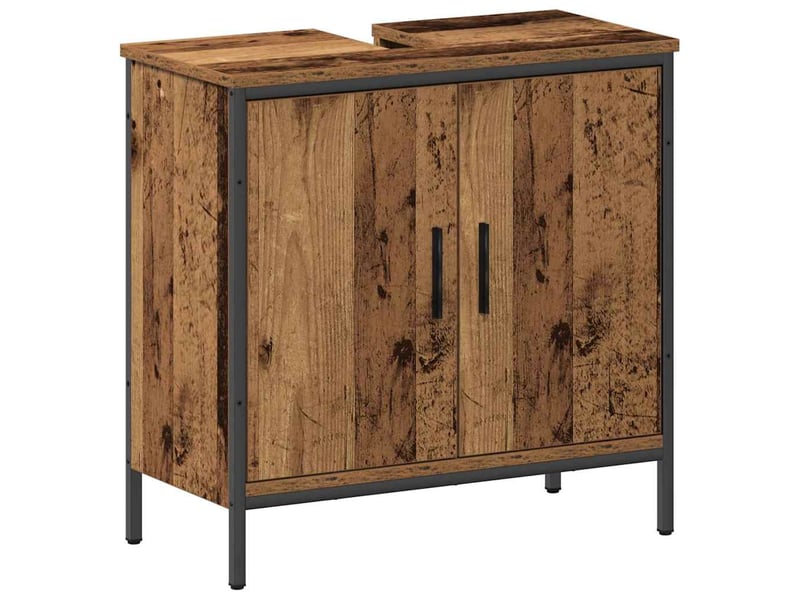  Ensemble de mobilier de salle de bain 2 pièces marron cf64226  - Conforama E