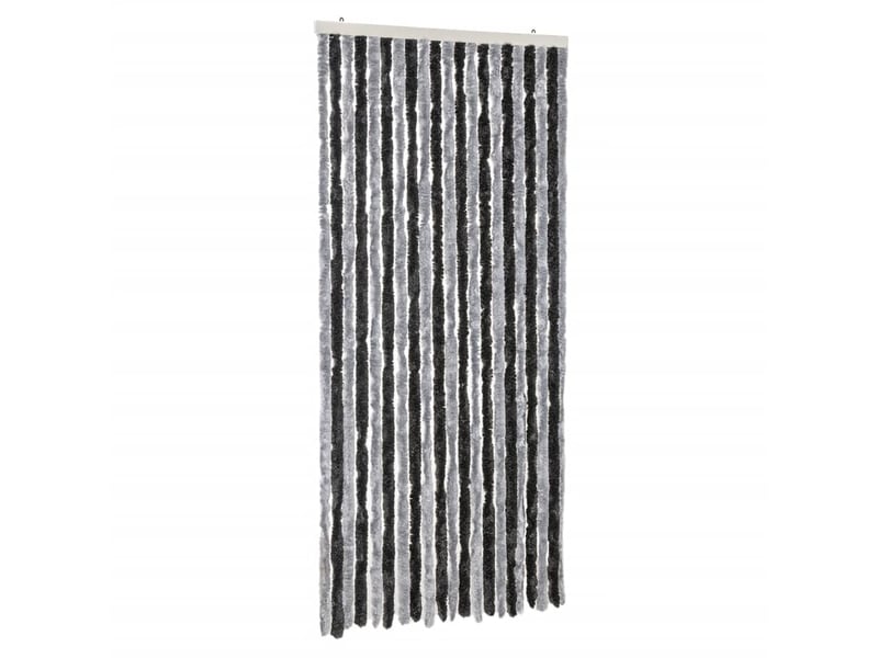  Rideau anti-mouches, moustiquaire gris et noir 90x220 cm chenille cf43551  - Conforama A