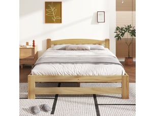 Lit simple 140x200 cm coloris naturel