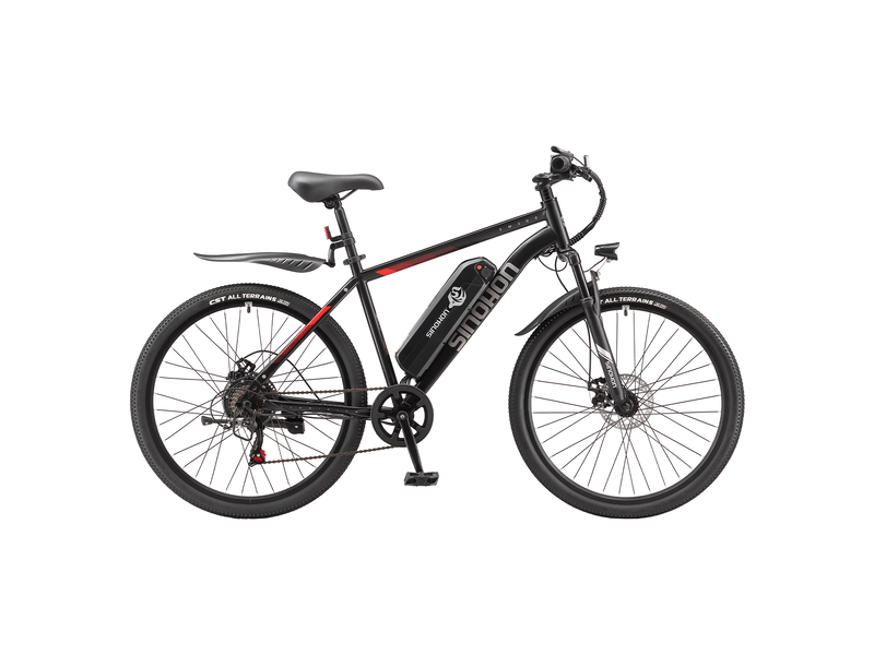  Vélo de route électrique sinohon em200d 26 po, léger, noir  - Conforama B
