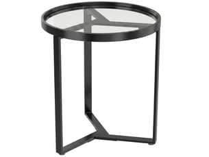 Table basse rond(e) coloris noir <strong>WISHDOR</strong> <strong></strong> - 45 cmx45 cm